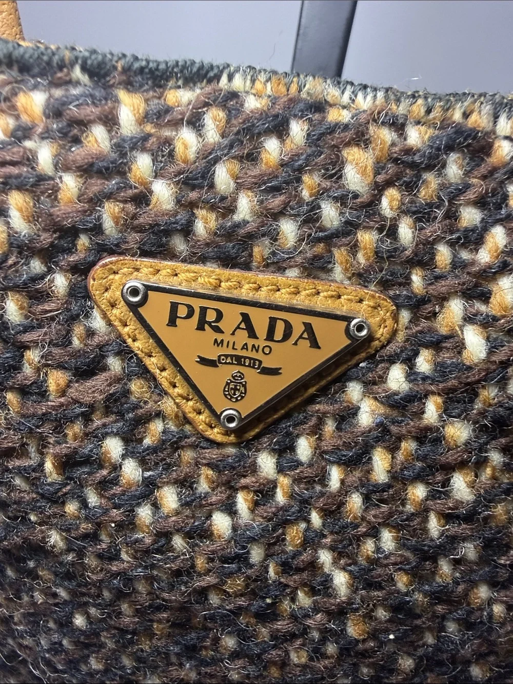 Prada Vintage “Stuoia Tweed” Mini Tote Bag - Picture 4 of 12